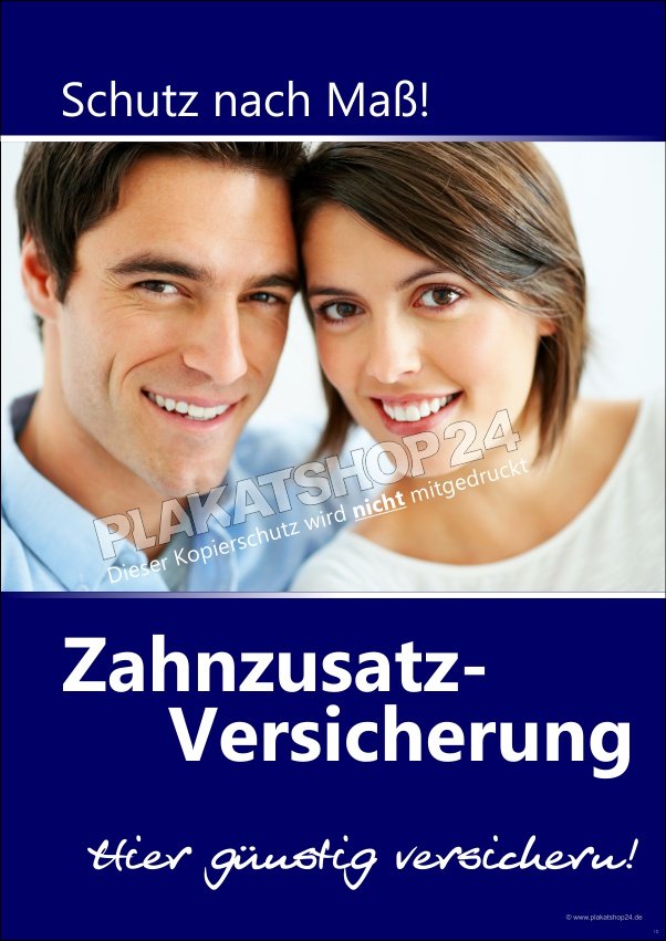 Versicherungsposter für Zahnzusatzversicherung