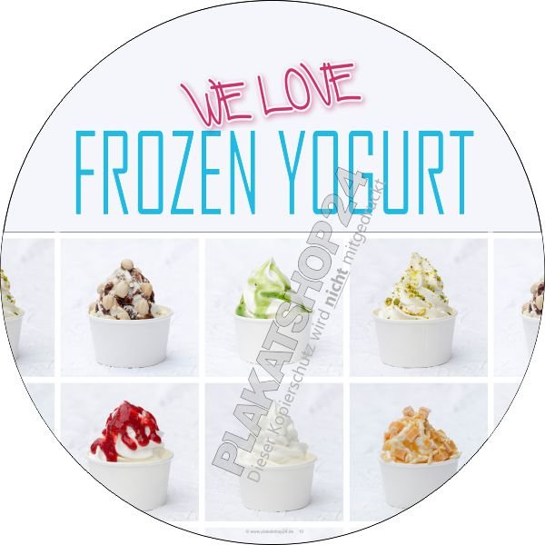 Frozen Yogurt Werbeaufkleber