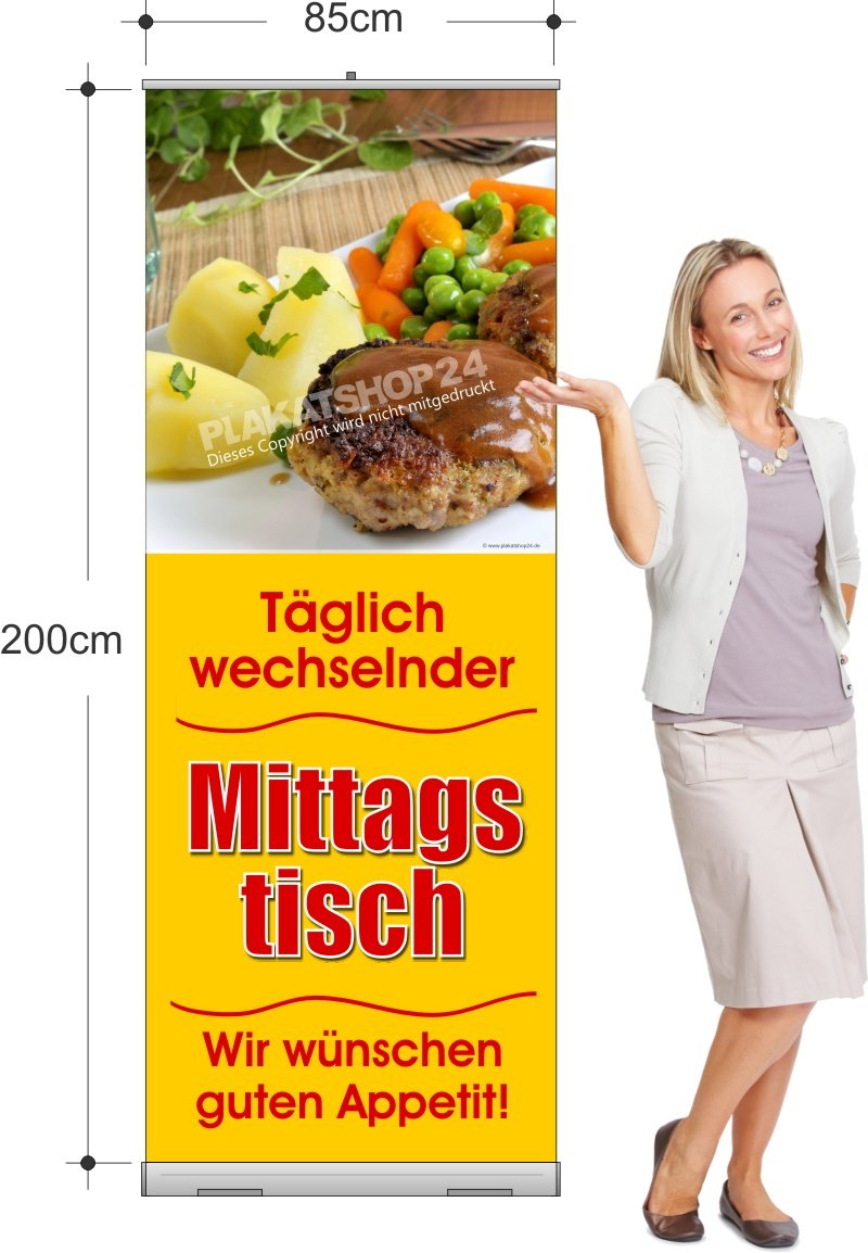 b1c55222c5e7a74765afbae659097771 Rollup-Banner für Mittagstisch-Werbung