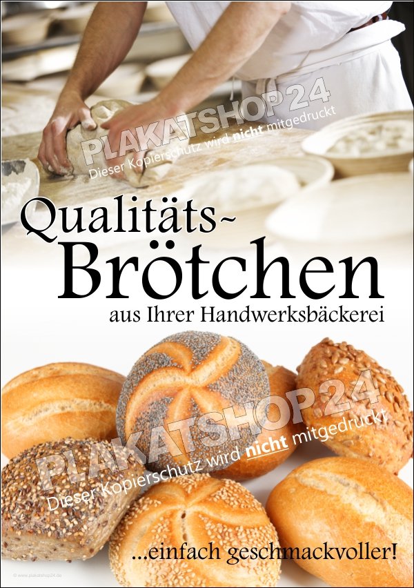 Brötchen-Plakat für das Bäckerhandwerk