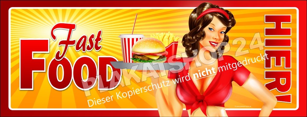 Banner Fast Food für Aussenwerbung Schnellrestaurant