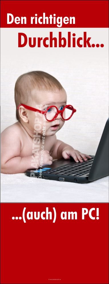 Lustiges Banner für PC-Brillen-Werbung
