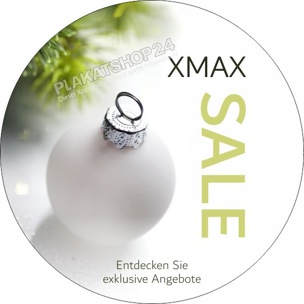 Folienaufkleber Weihnachtswerbung XMAX Sale