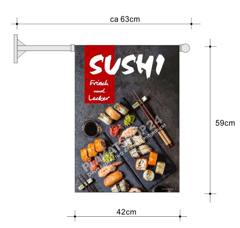 Sushifahne für Asiaimbiss