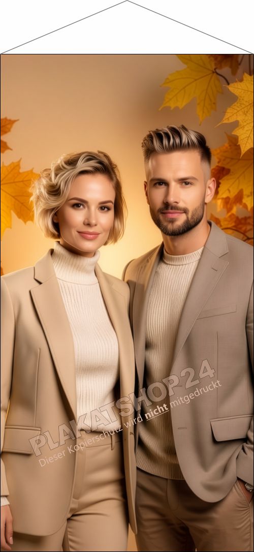 Friseursalon Stoffbanner Herbst Trends – Deko Banner beidseitig sichtbar lichtdurchlässig Friseursalon Stoffbanner Herbst Trends – Deko Banner beidseitig sichtbar lichtdurchlässig