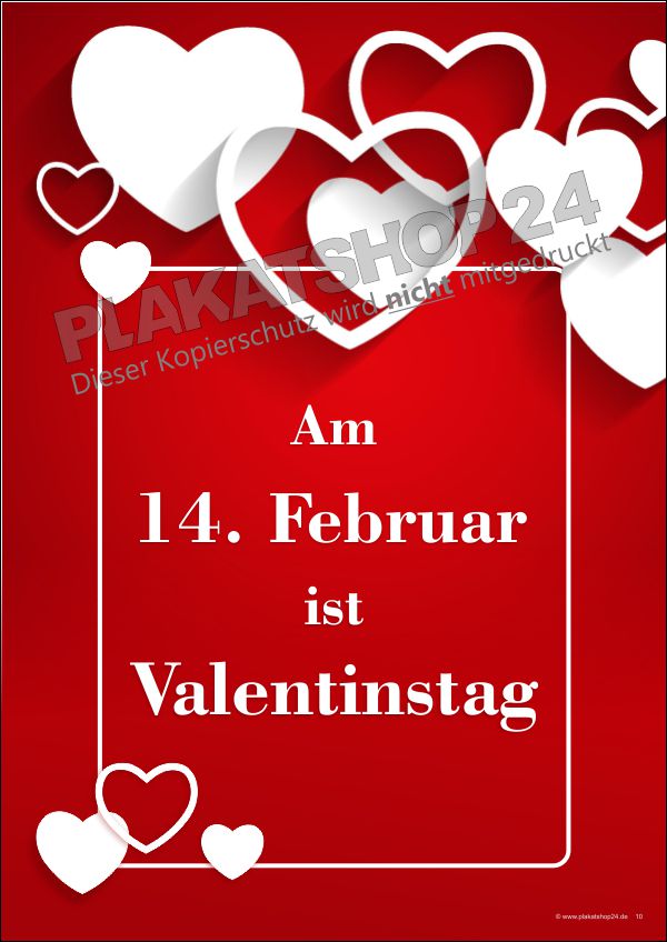 Poster zum Valentinstag 