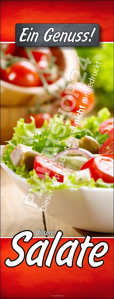 Gastrobanner für frische Salate