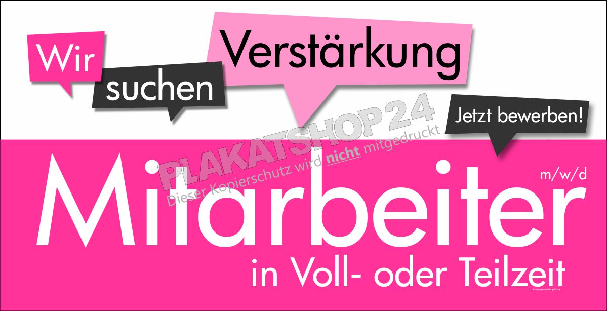 Bauzaunplane mit Druck für Mitarbeiter gesucht