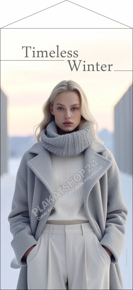 Stoffbanner Winter-Damenmode Timeless Winter