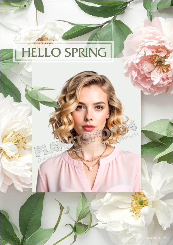 Frisurenposter für die Frühlingsdekoration Frisurenposter für die Frühlingsdekoration