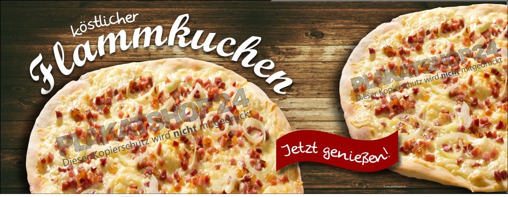 Werbebanner-Flammkuchen Werbebanner für Flammkuchen
