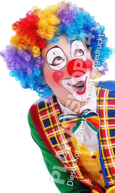 Klebefolie Clown für Karneval- und Faschingdeko