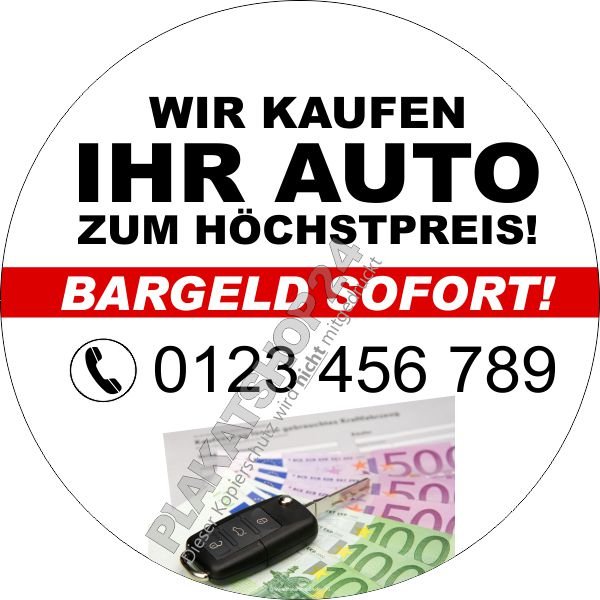 Autohandel Aufkleber Gebrauchtwagen Ankauf