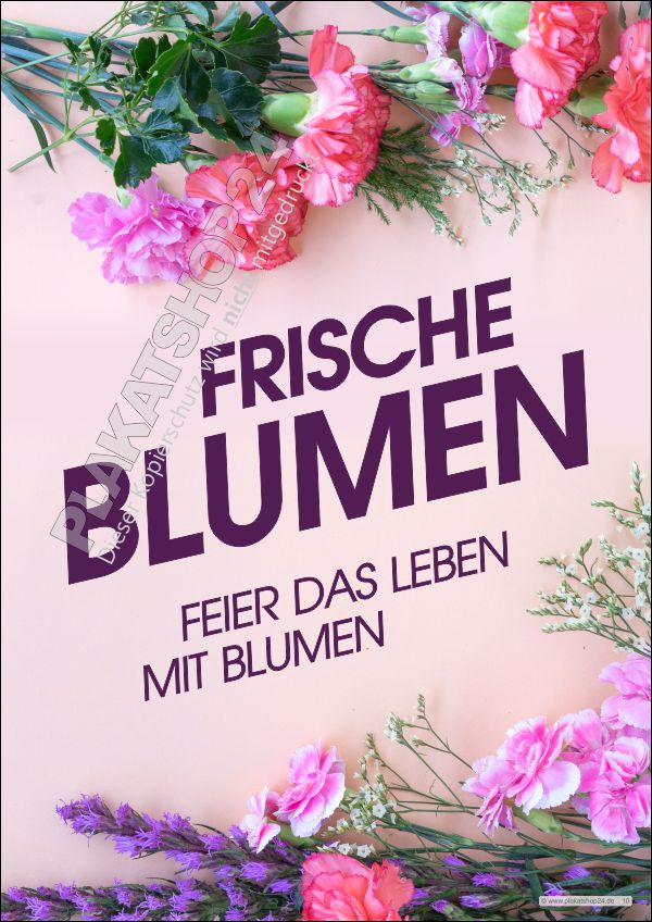 Werbeplakat frische Blumen