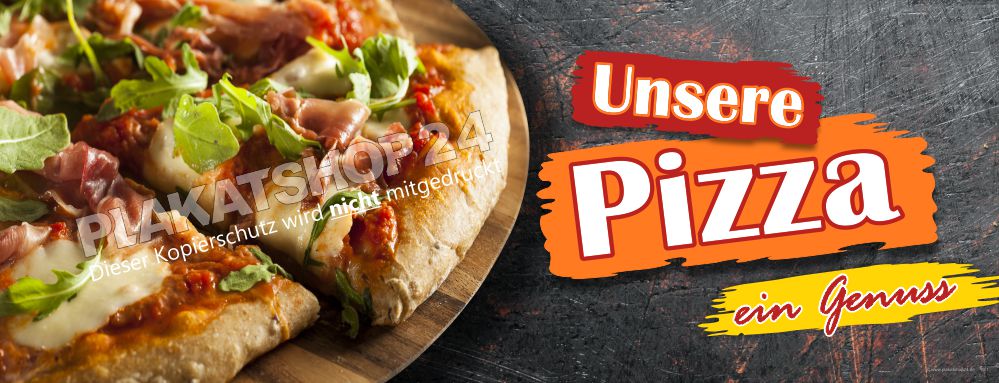 Pizza-Werbeplane für Pizzeria Außenwerbung