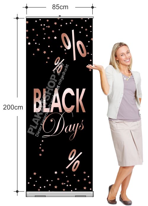Black-Days-Rollupbanner für Black Friday-Werbung