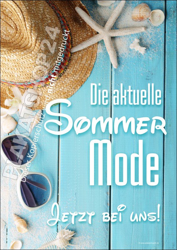 Günstiges Aktions-Poster für die aktuelle Sommermode