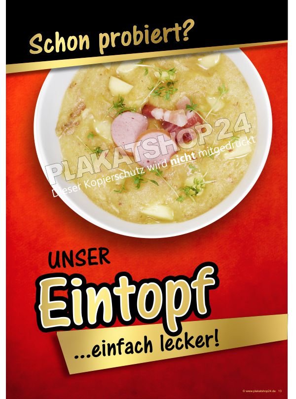 Eintopfplakat Poster Mittagstisch