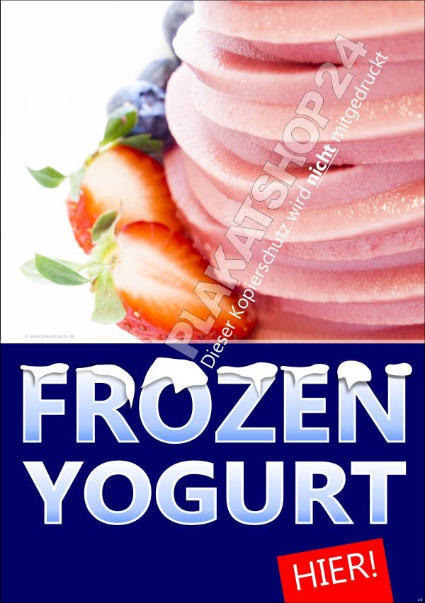 Werbeschild ür Frozen Yogurt