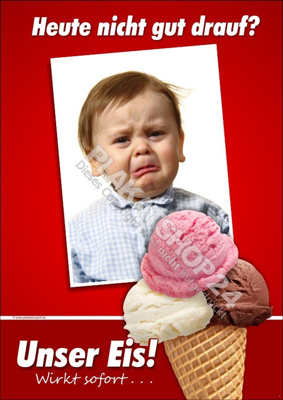 Lustiges Eis-Plakat für die Eis-Werbung