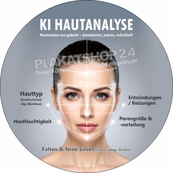 Klebefolie kosmetische KI Hautanalyse