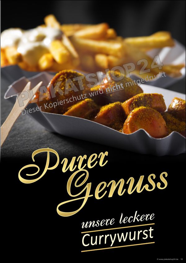 Currywurst Plakat für Imbiss & Gastro – Wetterfest & UV-beständig