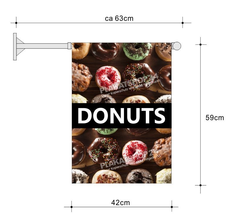 donutfahne Donutfahne Bäckerei / Verkaufsmobil