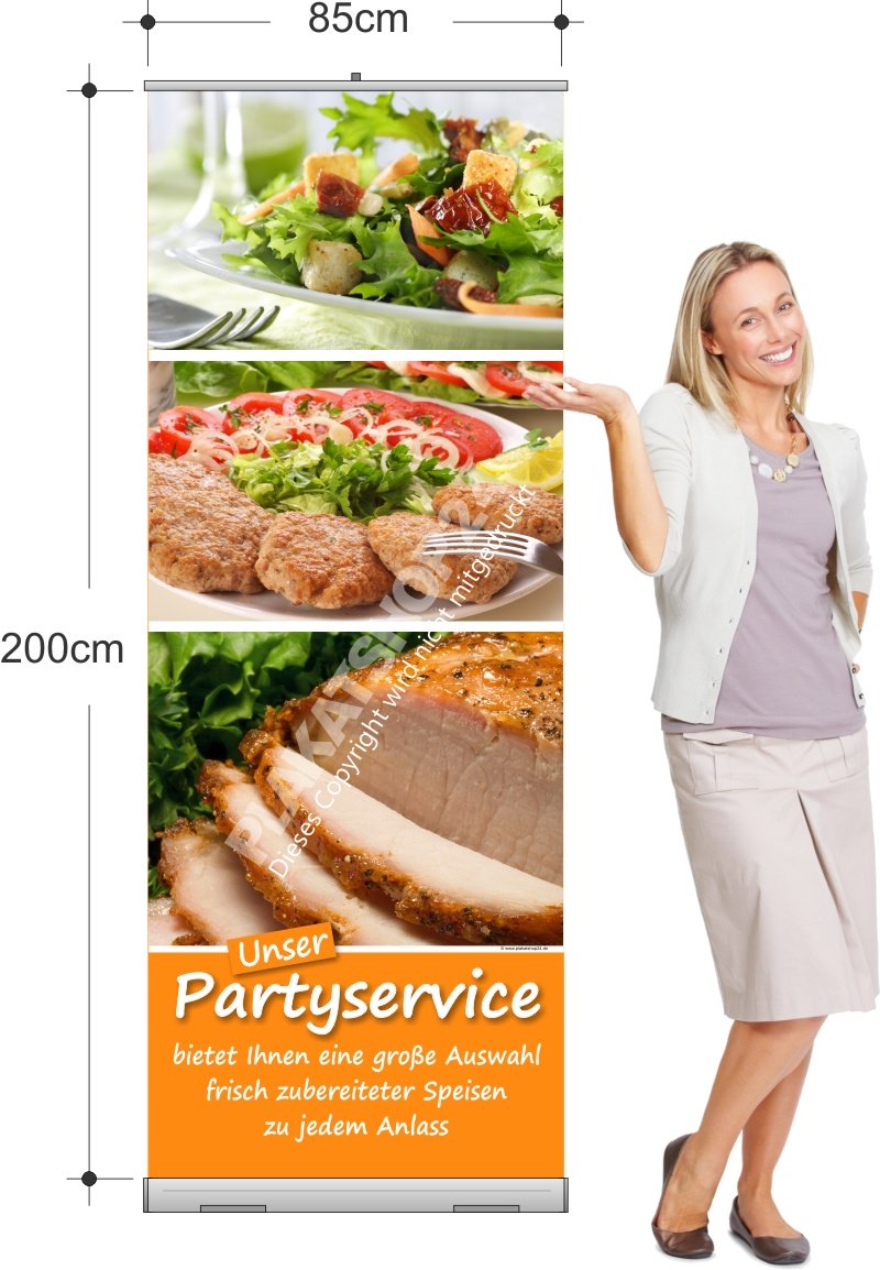 Rollup-Banner für Partyservice