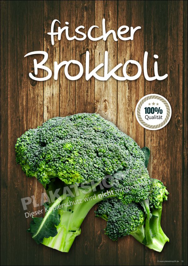 Werbeplakat für frischen Bokkoli