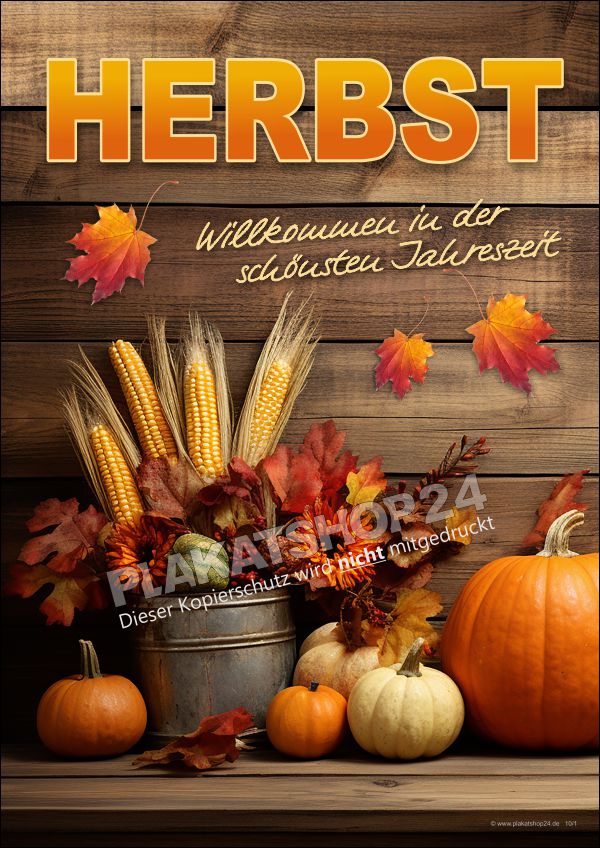 Deko Plakat für die Herbstzeit