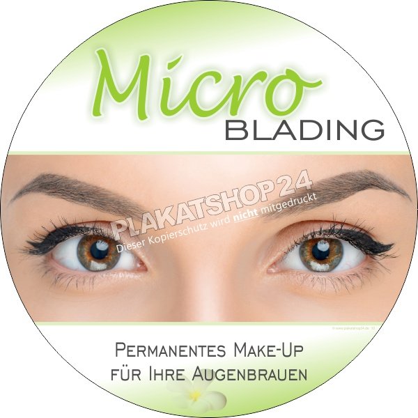 Werbefolie schöne Augenbrauen Micro-Blading