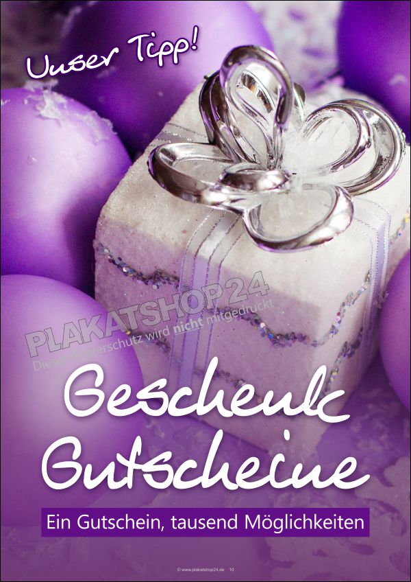 Plakat Tipp für ein Weihnachtsgeschenk Plakat Tipp für ein Weihnachtsgeschenk