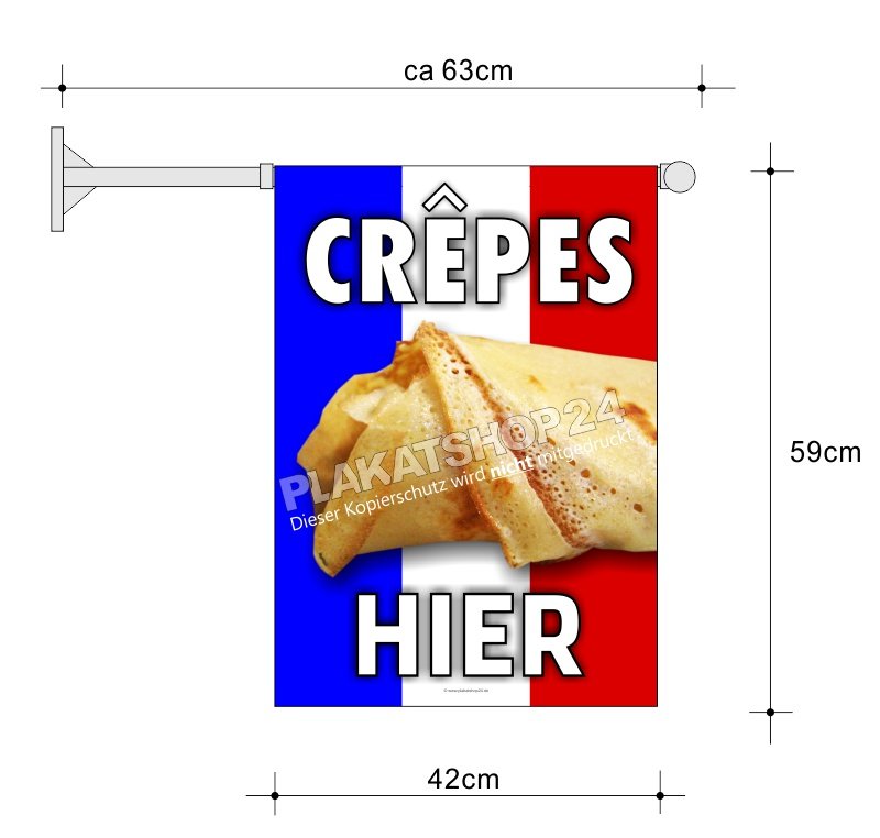 crepes-fahneEKuIVOsBCkrBj Crepesfahne A2 für Crepes-Werbung