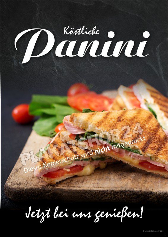 Hinweis-Poster italienische Panini