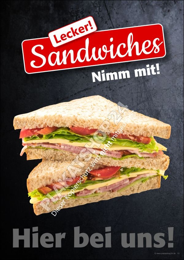 Sandwichplakat Bäckerei / Café