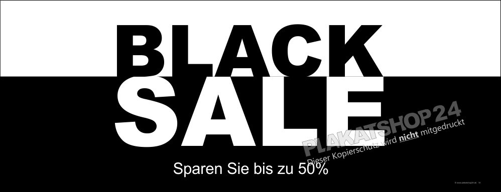 Ausverkaufsbanner Black Sale