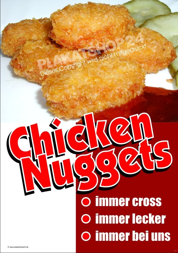 Chicken-Nuggets Plakat für Gastronomie