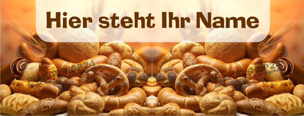 780845870a1fec3abed5a3039d3c69ce Bäckerei-Werbebanner mit Ihrem Namenseindruck