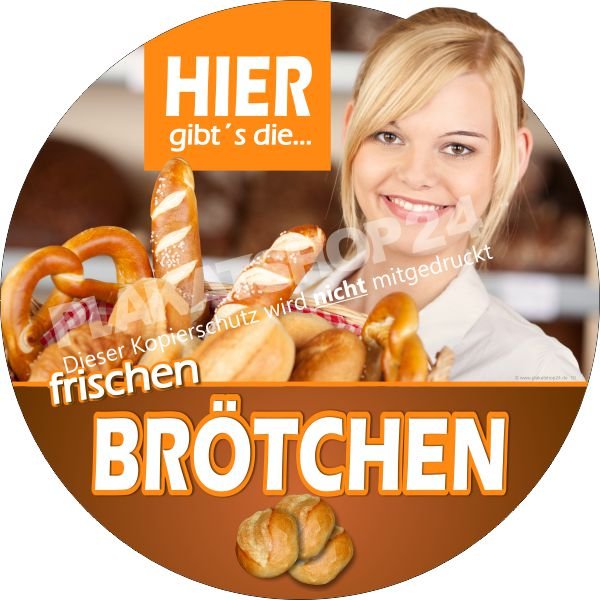 Brötchen-Werbefolie für Bäckerei und Backshop