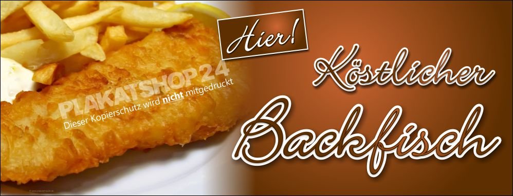 Backfisch-Werbebanner