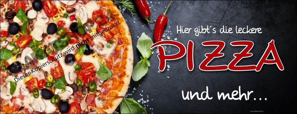 Pizzabanner Günstiges Pizzabanner für Pizzeria / Imbiss