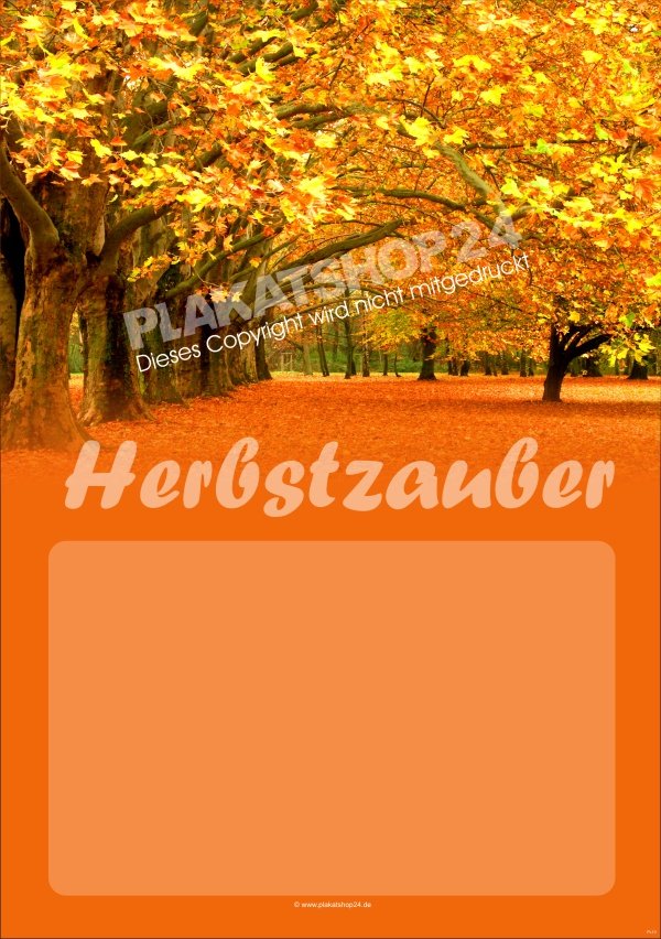 Poster Herbstzauber für individuelle Angebote in der Herbstzeit