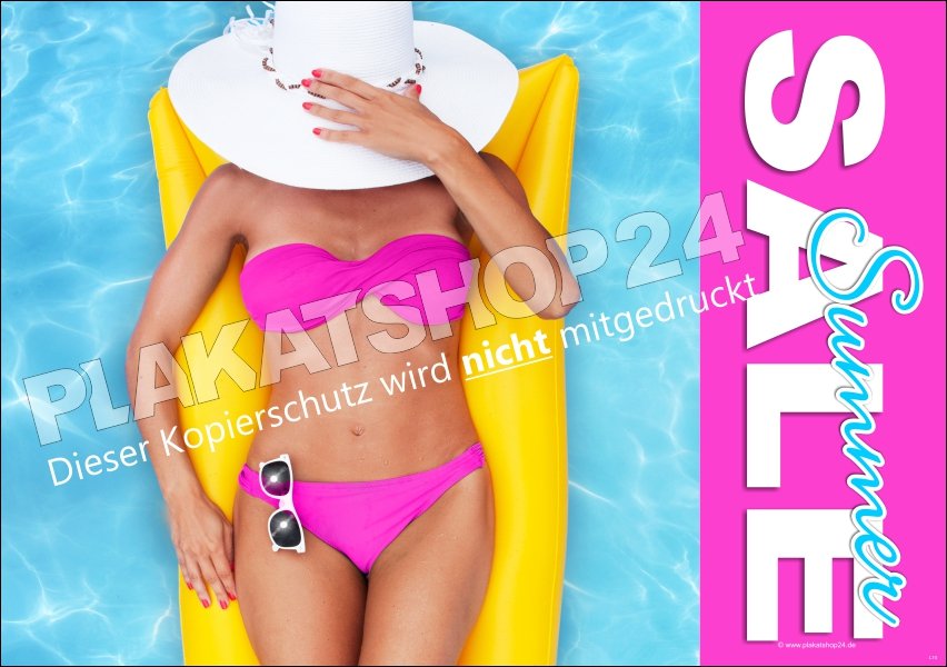 Beliebtes Sommer-SALE-Plakat im Querformat