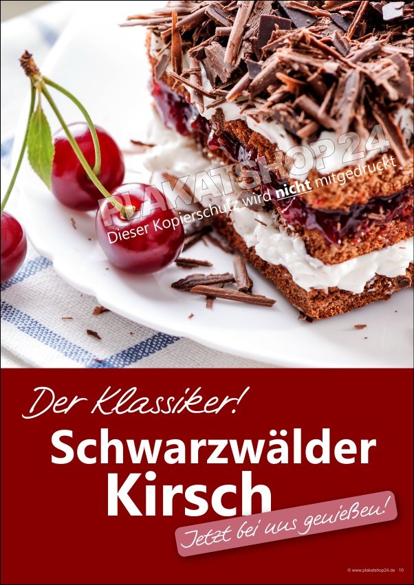 kuchenplakat-schwarzwaelderkirsch Konditoreiplakat Schwarzwälderkirschtorte
