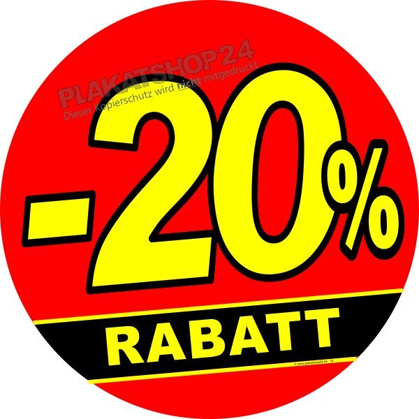 Reduziertfolie_-20 Reduziertfolie für Rabattierung von 20%