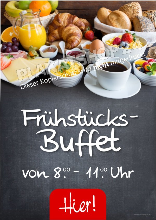 Frühstücksbuffetplakat für Bistro/Café/Bäckerei