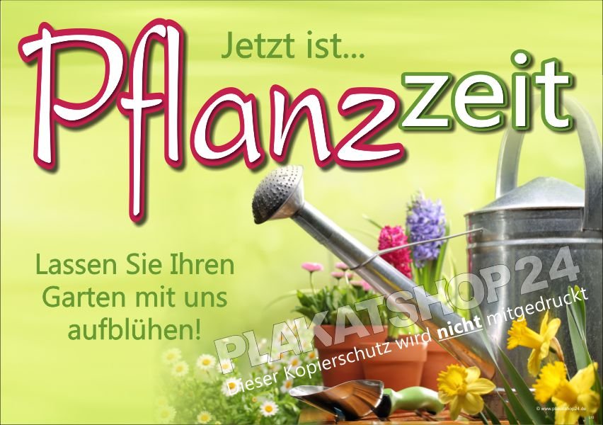 Gärtnerei-Plakat für die Pflanzzeit