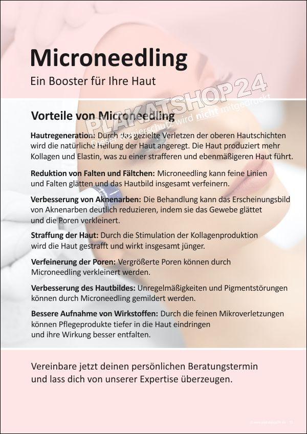 Plakat Vorteile Microneedling