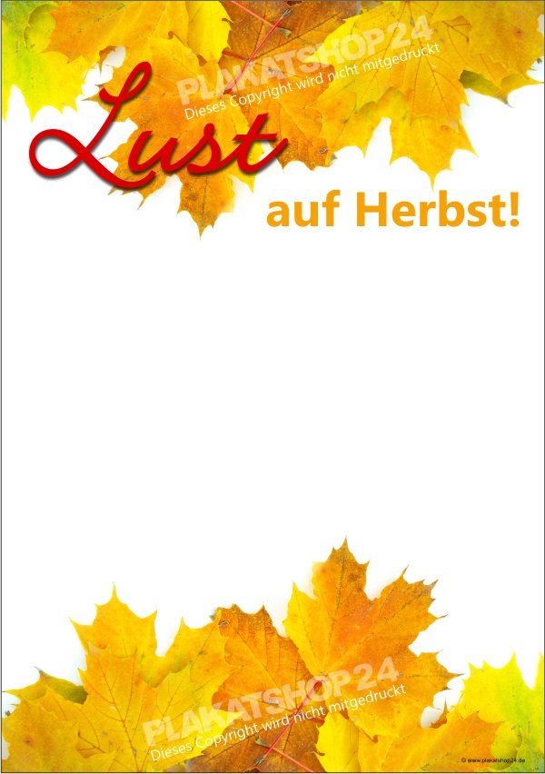 Herbst-Plakat für Ihre Herbst-Angbote