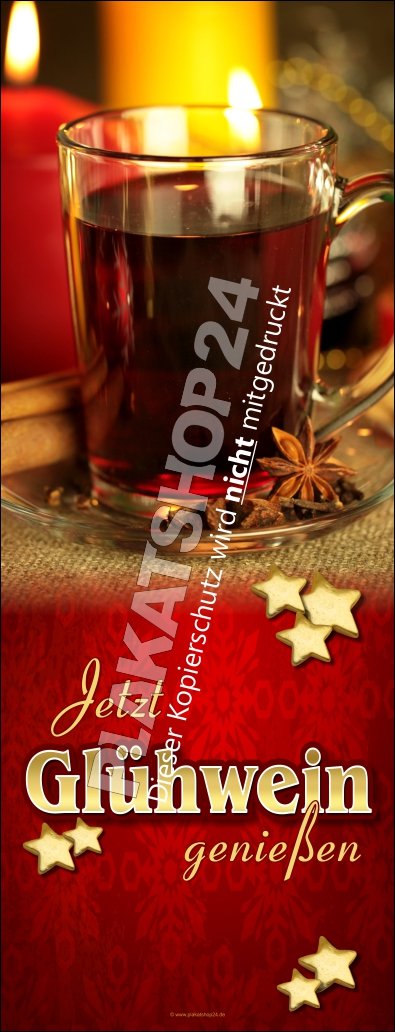 Glühwein-Werbebanner z.B. für Weihnachtsmarkt